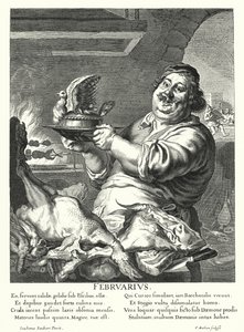 February (engraving) بواسطة يواكيم فون ساندرارت