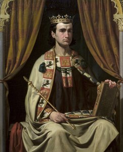 Le roi de Castille Alphonse X le sage (Alfonso X el Sabio) (1221-1284) - صورة لألفونسو العاشر (1221-1284) ، ملك قشتالة - رسم دومينغيز بيكير ، جواكين (1817-1879) - - مجلس مدينة إشبيلية
