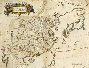 خريطة الصين ، من "أطلس مايور سيف كوزموغرافيا بلافيانا" ، 1662 بواسطة جوان بلاو