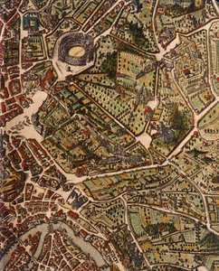 خريطة روما ، بقلم جوان بلاو (1596-1673) ، مطبوعة من مسرح الولايات المتحدة والأميرالية الإيطالية بواسطة جوان بلاو