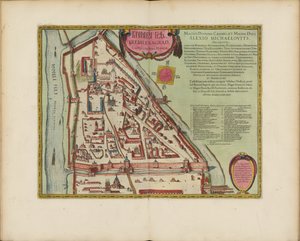 خريطة الكرملين في موسكو للقرن السادس عشر (Castellum Urbis Moskvae) ، حوالي 1600 (نقش وألوان مائية) بواسطة جوان بلاو
