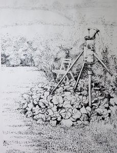 The Garden Pump، 1973 (فحم نباتي) بواسطة جوان ثيسي