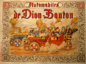 إعلان ملصق سيارات De Dion Bouton ، c1920s