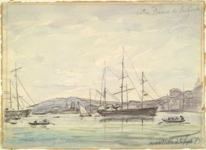 مشهد الميناء ، مرسيليا بواسطة Johan-Barthold Jongkind
