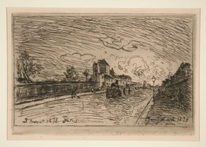 الخروج من Cochin House (Faubourg Saint-Jacques) بواسطة Johan-Barthold Jongkind