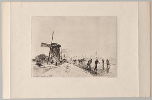 منظر لمدينة Maaslins بواسطة Johan-Barthold Jongkind