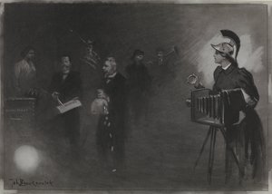تصميم للتوضيح في De Amsterdammer: De Throne Speech ، 24 سبتمبر. 1905