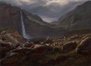 شلال Feige (Feigefossen) ، Lysterfjord ، النرويج بواسطة يوهان كريستيان دال