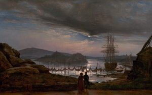 منظر من فايكيرو بالقرب من كريستيانيا ، 1827. بواسطة يوهان كريستيان دال