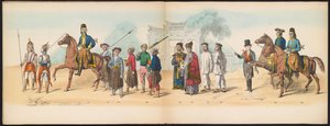 حفلة تنكرية لطلاب دلفت ، 1857 (اللوحة 8) موكب بالملابس أقامه أعضاء فيلق طلاب دلفت في الخامس من مايو 1857 ، يصور موكب غاريبيغ لسلطان دجوكارتا وأكثر الأنواع المميزة من شمال