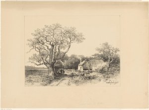 المناظر الطبيعية مع المزرعة