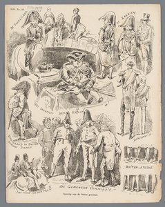 رسم كاريكاتوري عن افتتاح مبنى الدولة عام 1870 افتتاح الولايات العامة (العنوان على الكائن)