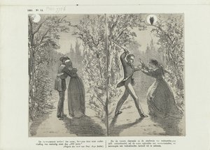 كارتون عن تأثير القمر ، 1865