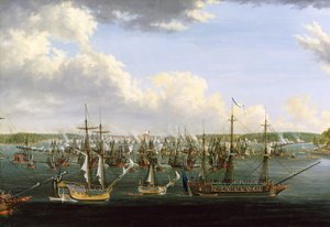 المعركة في Fredrikshamn ، 15 مايو 1790 زيت على قماش