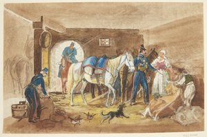 الفرسان في الاسطبل بواسطة Johann Adam Klein