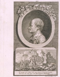 صورة للكاتب والكاتب والفيلسوف فرانسوا ماري أرويت دي فولتير 1694-1778