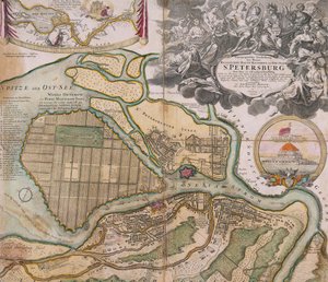 خريطة لمخطط سانت بطرسبرغ الرئيسي ، كاليفورنيا. 1718-1719