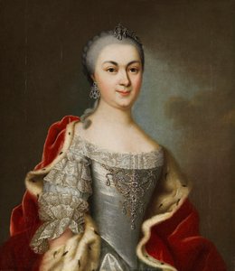 صورة للأميرة ماريا لويز ألبرتين من هيس دارمشتات ، 1760.