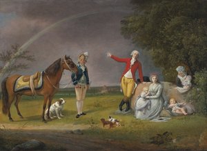 صورة للأمير ألكسندر ميخائيلوفيتش بيلوسيلسكي بيلوزيرسكي 1752-1809 وعائلته