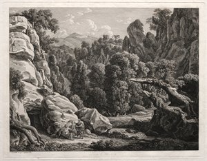 المناظر الطبيعية البطولية: المناظر الطبيعية بإغراء المسيح ، 1799.