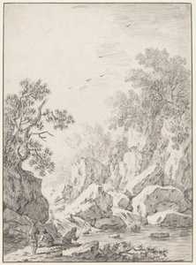 شلال من Rock Cliffs ، 1750s.
