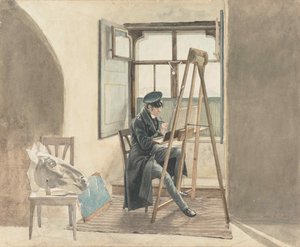الرسام يوهان آدم كلاين 1792-1875 قبل الحامل ، 1818.