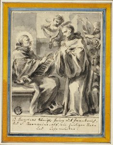 هنري ملك فرنسا وسانت برنارد من كليرفو بواسطة يوهان كريستوف ليشكا