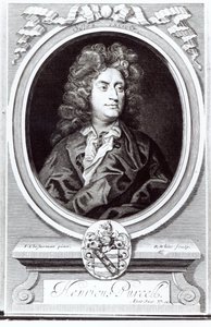 صورة لهنري بورسيل (1659-95) ، مؤلف إنجليزي ، نقشها ر. وايت ، 1695