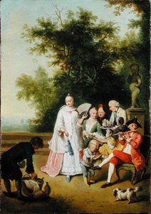A Fete Champetre على شرفة (زيت على قماش)
