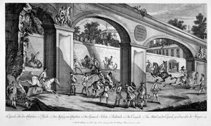 تدريب الخيول لواجهة الفرسان ، من &39;Le Nouveau Manege&39; ، 1776