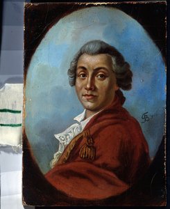 Portrait du poete الكسندر سوماروكوف (1717-1777) (صورة الشاعر الكسندر سوماروكوف). رسم يوهان فريدريش أوجوست تيشباين (1750-1812). Huile sur Toile