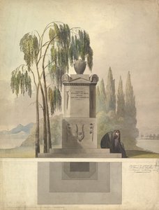 تصميم قبر ، Rothgeisser في نورمبرغ مخطط الارتفاع والأرض ، 1826. بواسطة يوهان جورج دورشنر