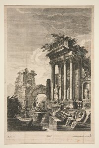 Capriccio مع الآثار الرومانية بواسطة يوهان جورج هيرتل