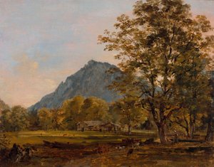 مزرعة في جبال الألب البافارية ، حوالي عام 1825.