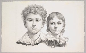 صورة لأطفال الراب: هيرمان ، 14 عامًا وإدموند ، 7 سنوات ، بالعكس: دليل قبل مرسوم ... ، 1822.