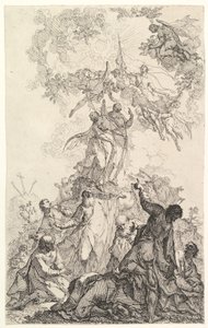 صعود المسيح ، كاليفورنيا. 1750. بواسطة يوهان إجناتز زيمبال