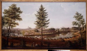 وليمة في قصر بافلوفسك ، المقر الصيفي للقيصر بول الأول لوحة Metterleir (1750-1825) 1790 متحف التاريخ ، سانت بطرسبرغ بواسطة يوهان جاكوب ميتنليتر