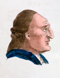 خصائص الوجه لشخص ناري ، عاطفي ، 1808