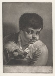 صورة لصبي وكلب بواسطة Johann Lorenz Haid