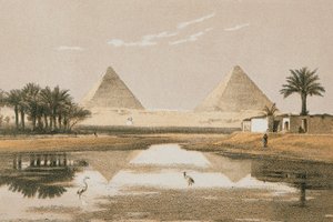 أهرامات الجيزة. النقش من قبل Bernatz et alii - Steinkopk JF Editors