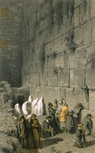 الحائط الغربي في القدس. نقش ملون بواسطة Bernatz et alii - Steinkopk JF Editore