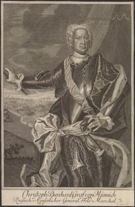 صورة للكونت بوركارد كريستوف فون مونيتش 1683-1767.