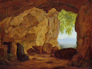 صلاة الناسك في مغارة ، 1829