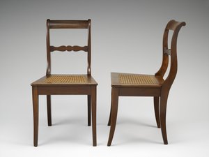 زوج من الكراسي الجانبية ، ج. 1846-1860 (الجوز الأسود ، قصب السكر) بواسطة يوهان مايكل جان