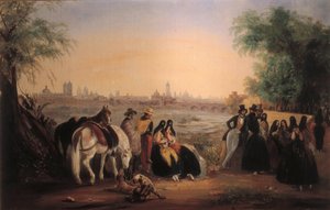 منظر ليما على طول نهر ريماك. لوحة يوهان موريتز روجينداس (1802-1858). 1843.