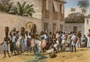 ناقلات المياه ، نقشت بواسطة Deroi ، حانة. بواسطة إنجلمان وشركاه ، باريس ، 1835 (ليثو ملون يدويًا)