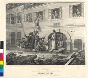 عن يوم فيينا يوم الخطر، والإنقاذ في نوث في 2 مارس 1830 (طباعة حجرية)