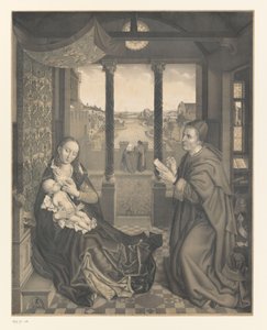 يرسم القديس لوقا مريم وهي تحمل طفلاً أعمال من مجموعة الأخوين Boisserée (عنوان المسلسل) Galerie des Frères Boisseree (عنوان المسلسل)