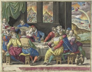 الإنسانية تنتظر الدينونة الأخيرة Ita erit et adventus filii hominis (العنوان على الكائن) بواسطة يوهان سادلر (أنا)
