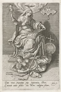 الحكمة (Sapientia) تتغلب على الحيرة البشرية (Caligo Humana) Sapientia (العنوان على الكائن) الفضائل تتغلب على الرذائل (عنوان السلسلة)